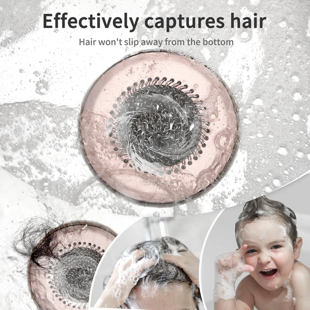 Alt view image 2 of 6 - Shower Drain Hair Catcher, Fast Drainage Bathtub Drain Hair Catcher, Easy Clean Hair Catcher Shower Drain, Upgraded 304 Stainless Steel Shower Drain Cover For Shower Regular & Pop-up Drain (Rose Gold)