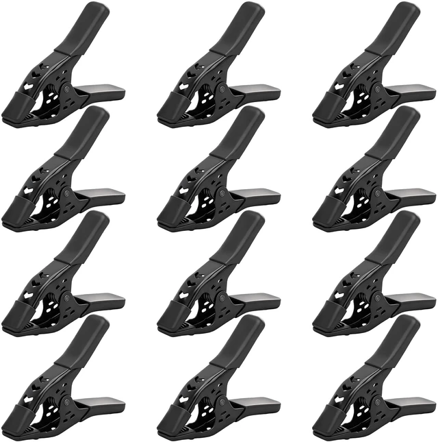 Main image of 12-Piece 6 inch Heavy Duty Metal Spring Clamps: Spring Metal Clamps for Woodworking, 2.5"-inch Jaw Opening, Heavy Duty Clips for Pool Cover Backdrop Stand Clamp