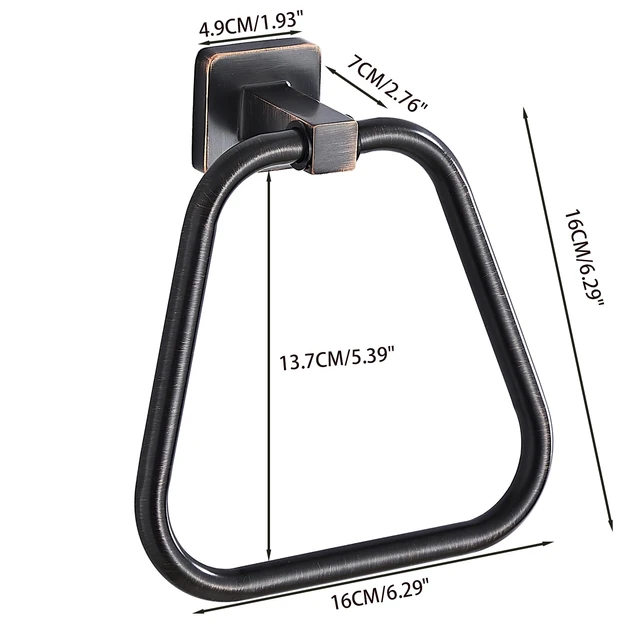 Alt view image 6 of 7 - Oil Rubbed Bronze Towel Ring for Bathroom 2 Pack, Kitchen Bath Towel Holder Hangers Wall Mount Heavy Duty Stainless Steel