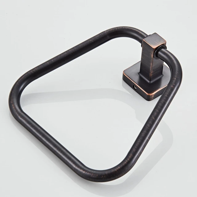 Alt view image 7 of 7 - Oil Rubbed Bronze Towel Ring for Bathroom 2 Pack, Kitchen Bath Towel Holder Hangers Wall Mount Heavy Duty Stainless Steel