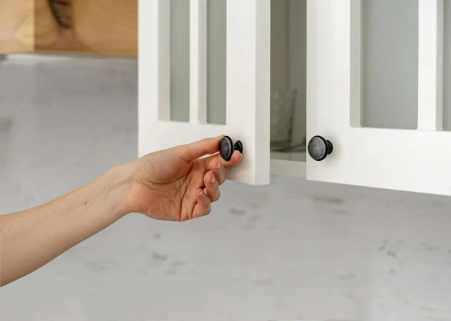 Alt view image 6 of 7 - Black Adhesive Bumper Pads 40 PCS, Self-Stick Rubber Pads 3/8" Round, Cabinet Door Rubber Bumpers, Designed to Protect Cabinets and Drawers, Sound Dampening, Black (BP958-40NA)