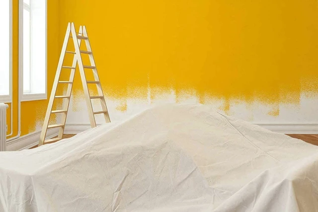 Alt view image 6 of 7 - Canvas Drop Cloth for Painting (Size 4' x 15' Feet Pack of 4) Painters Drop Cloth for Painting, Furniture & Floor Protection All Purpose Thick Canvas tarp with Double Stitched Edges