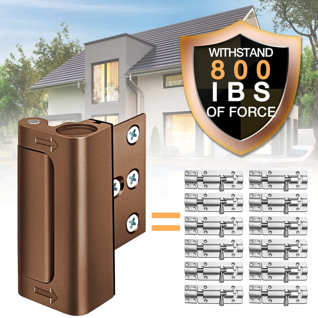 Alt view image 3 of 6 - Door Locks for Kids Safety Front Door Home Security Door Reinforcement Lock Upgraded Safety Door Locks Latch Night Bedroom Door Lock Withstand 800 lbs, Child Proof Deadbolt Lock Home Improvement Locks