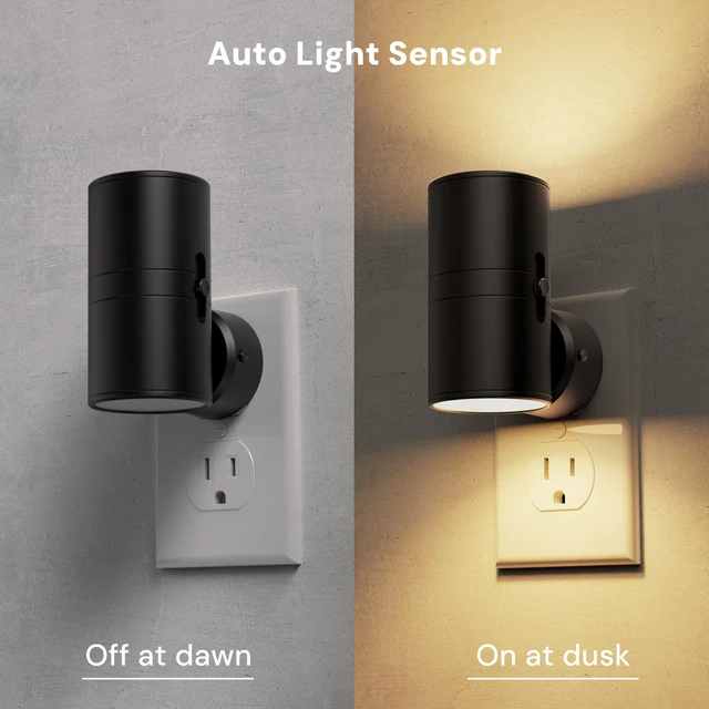 Alt view image 5 of 7 - Night Light, Night Lights Plug into Wall, 5 Colors, Dimmable Dusk to Dawn Sensor, 330° Rotating LED Nightlight Plug In for Kids,Night Light for Hallway Bedroom Bathroom Adults,2 Pack