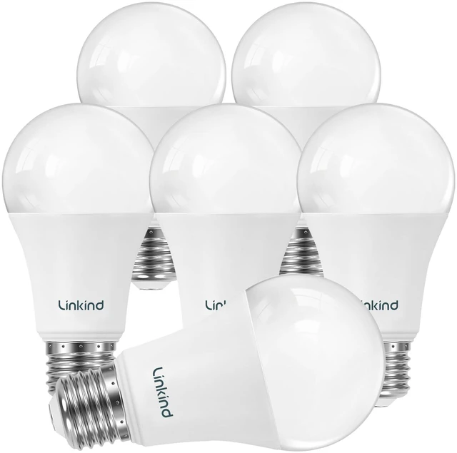 Main image of A19 LED Light Bulbs, 100 Watt Equivalent, 5000K Daylight 6 Packs Efficient 14W 1600 Lumens Non-Dimmable LED Bulb, E26 Standard Base Bulbs 120V for Home Kitchen Bedroom Living Room