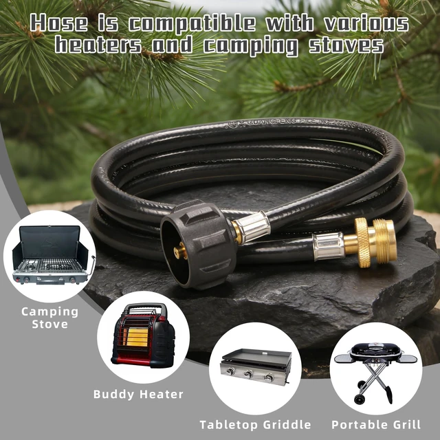 Alt view image 3 of 6 - High Intensity Propane Torch Head with 5FT Hose, Torch Head Kit Trigger Start Gas Torch for Propane, MAPP Gas Tank, MAPP Gas Torch for Ignition, Cooking, Brazing, Not Included Gas Tank