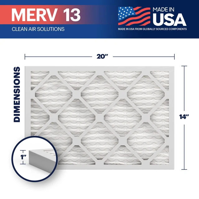 Alt view image 2 of 7 - TruFilter 14x20x1 Air Filter MERV 13 AC Filter, HVAC Furnace Filter, 2 Pack (ACTUAL SIZE 13.69"x19.69"x0.75") Allergies, Dust, Pet Dander & Smoke - MADE IN USA - MPR1500 / FPR 10