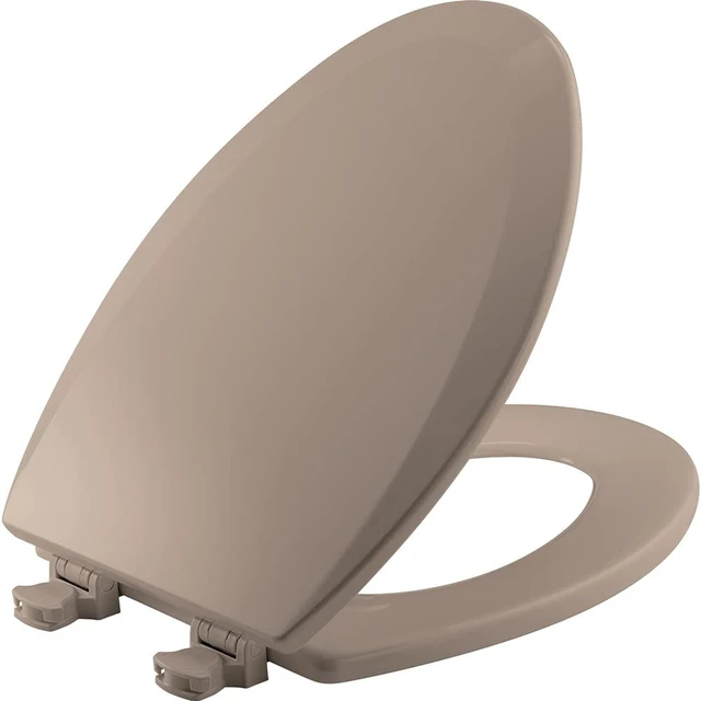 Main image of 1500EC 068 Toilet Seat with Easy Clean & Change Hinges, 1 Pack Elongated, Fawn Beige