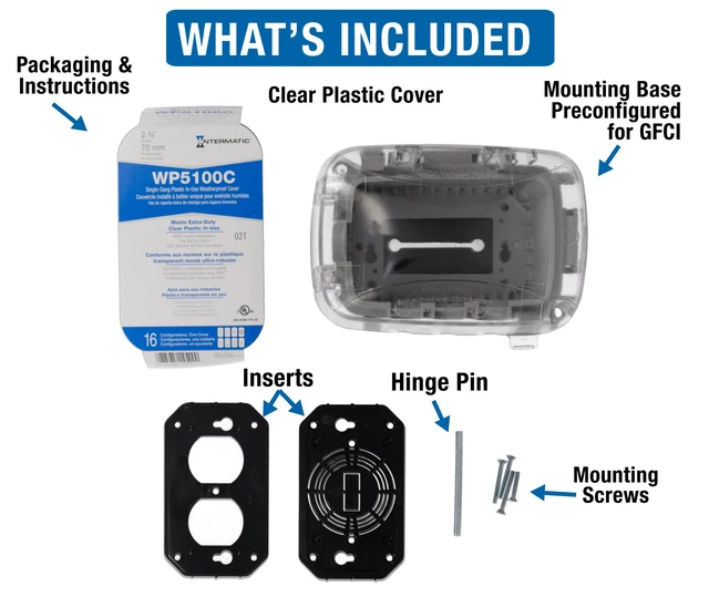 Alt view image 5 of 7 - WP5100C Extra-Duty in-Use Electrical Outlet Cover - Single Gang, Versatile Outdoor Receptacle Cover - Secure and Weatherproof Design for Outdoor GFCI Outlets, Durable Plug Cover - 2.75"