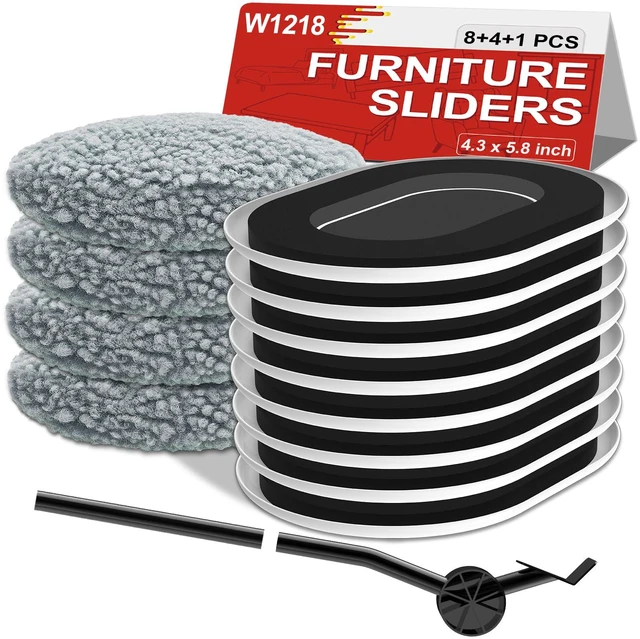 Main image of Furniture Sliders for Hardwood Floors: Multi-Surface 3-in-1 Movers Sliders Moving Pads with 8PCS Carpet Sliders+4PCS Hard Floor Socks+1 Lifter - Protect Floor and Easily Move Furniture