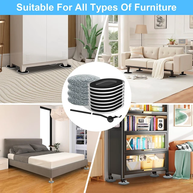 Alt view image 7 of 7 - Furniture Sliders for Hardwood Floors: Multi-Surface 3-in-1 Movers Sliders Moving Pads with 8PCS Carpet Sliders+4PCS Hard Floor Socks+1 Lifter - Protect Floor and Easily Move Furniture