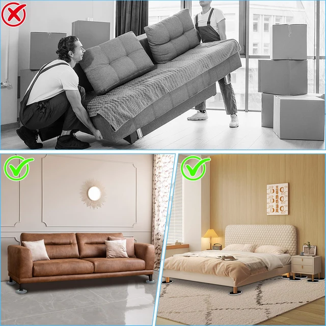 Alt view image 6 of 7 - Furniture Sliders for Hardwood Floors: Multi-Surface 3-in-1 Movers Sliders Moving Pads with 8PCS Carpet Sliders+4PCS Hard Floor Socks+1 Lifter - Protect Floor and Easily Move Furniture