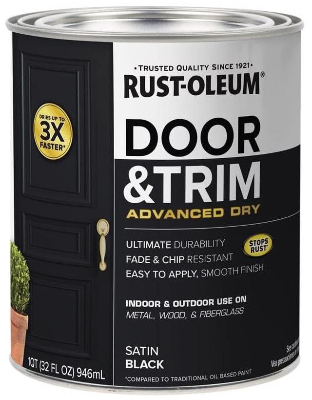Main image of 369383 Advanced Dry Door & Trim Paint, Quart, Satin Black