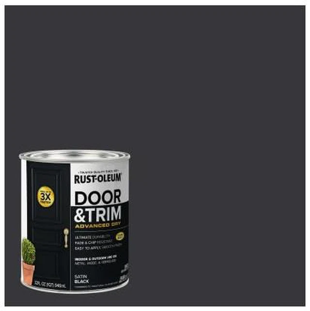 Alt view image 4 of 7 - 369383 Advanced Dry Door & Trim Paint, Quart, Satin Black