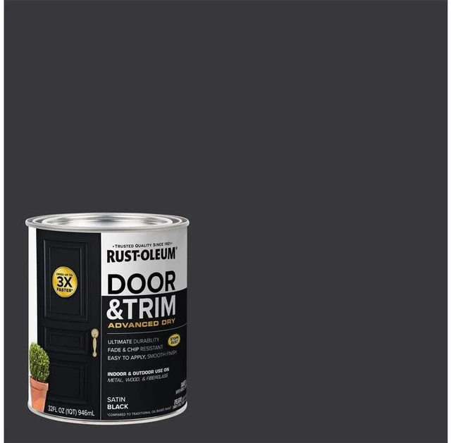Alt view image 6 of 7 - 369383 Advanced Dry Door & Trim Paint, Quart, Satin Black