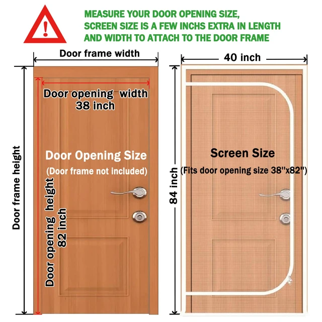Alt view image 2 of 7 - Reinforced Cat Screen Door, Zipper Mesh Screen Door Fits 38''x 82'', Cat Resistant - For Living Room, Bedroom, Kitchen