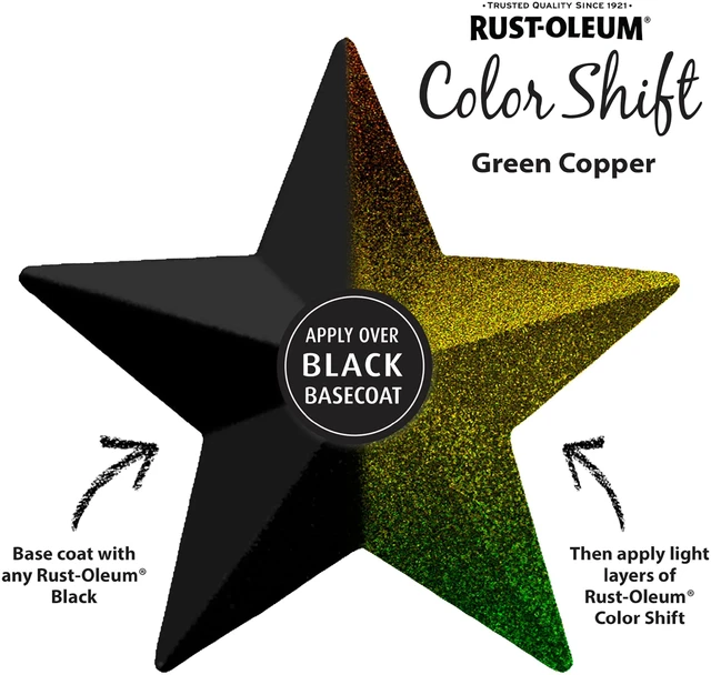 Alt view image 3 of 7 - Color Shift Green Copper Spray Paint Color-Shifting Finish, Crafts, Décor & Accent Projects, Changes Color With Light & Angle, 11 Oz