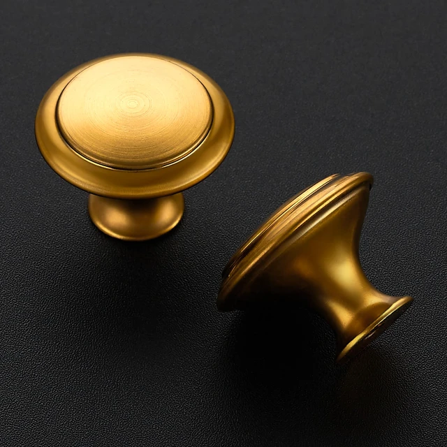 Alt view image 2 of 7 - Gold Cabinet Drawer Hardware,30mm Kitchen Cabinet Knobs,30 Pack Drawer Pulls, Stainless Steel, Round Shape, Smooth Touch, with Installation Screws, for Dressers Kitchens Cupboard