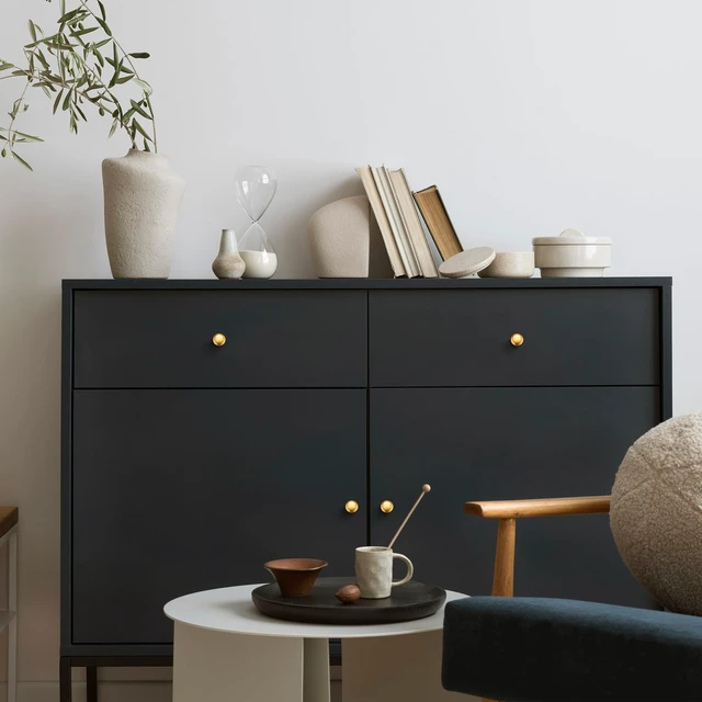 Alt view image 6 of 7 - Gold Cabinet Drawer Hardware,30mm Kitchen Cabinet Knobs,30 Pack Drawer Pulls, Stainless Steel, Round Shape, Smooth Touch, with Installation Screws, for Dressers Kitchens Cupboard