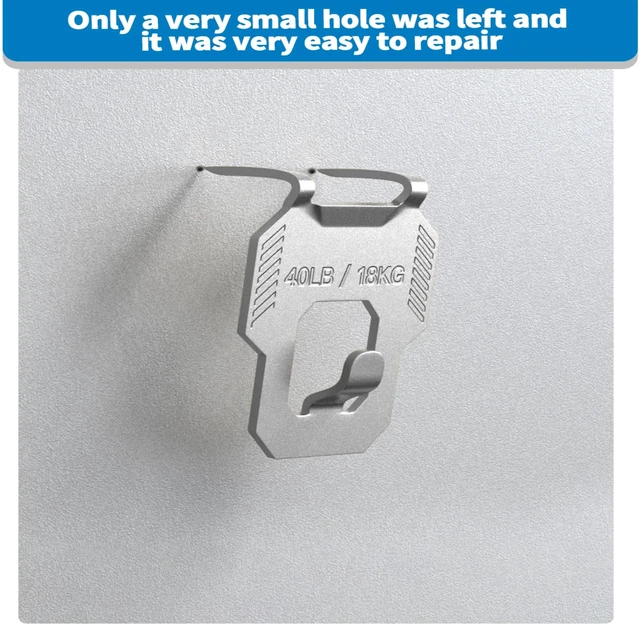 Alt view image 5 of 7 - 91Pcs 40LB Drywall Picture Hanging Hooks Heavy Duty No Damage Picture Hangers Claw Hardware Kit Tool Nail Free Wall Hanger Hooks for Room Office Mirror Photo Poster Frame Decor