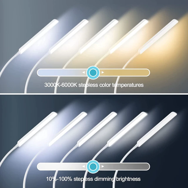 Alt view image 2 of 6 - LED Floor Lamp, Stepless Adjustable 3000K-6000K Colors, White Bright 15W Floor Lamps for Living Room with 1H Timer, Reading Standing Lamp with Remote & Touch Control, Home Office