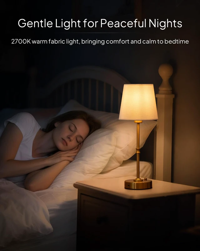 Alt view image 7 of 7 - Cordless Table Lamp Rechargeable: Fast Charging & Long Lasting - 2700K Warm Light Vintage Gold Lamps for Women Housewife - Dinning Living Room Bedroom - 2 Pack
