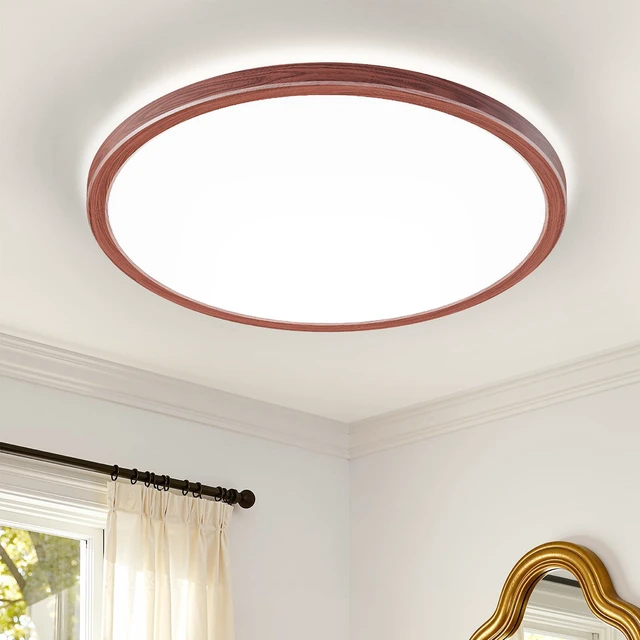Main image of Dimmable LED Flush Mount Ceiling Light Fixture with Remote Control, 12Inch 3000K-6500K Light Color Adjustable, Modern Ultra-Thin Ceiling Lamp for Bedroom Kitchen, Wired