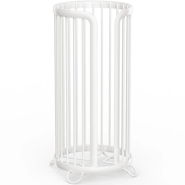 Alt view image 7 of 7 - Toilet Paper Holder Stand, Freestanding Toilet Paper Storage,White Waterproof Raised Feet,Rustproof,Fit 3 Mega Rolls,No Drilling No Assemble,Minimalistic Storage,Space-saving Renter Friendly