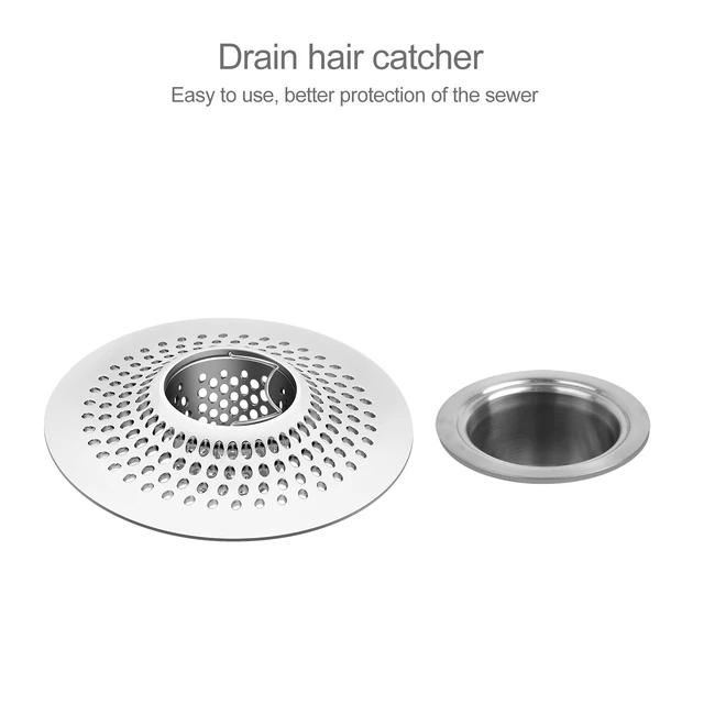 Alt view image 2 of 6 - Shower Drain Hair Catcher/Bathroom Drain Cover/Bathtub Drain Strainer/Shower Stall Drain Protector(Pearl Chrome)