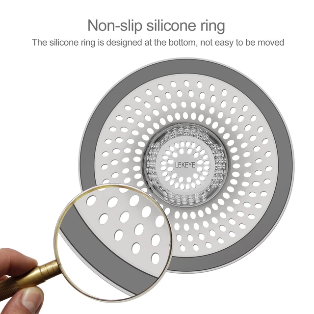 Alt view image 4 of 6 - Shower Drain Hair Catcher/Bathroom Drain Cover/Bathtub Drain Strainer/Shower Stall Drain Protector(Pearl Chrome)