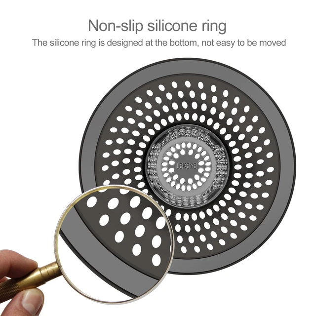 Alt view image 4 of 6 - Shower Drain Hair Catcher/Bathroom Drain Cover/Bathtub Drain Strainer/Shower Stall Drain Protector(Brushed Nickel)