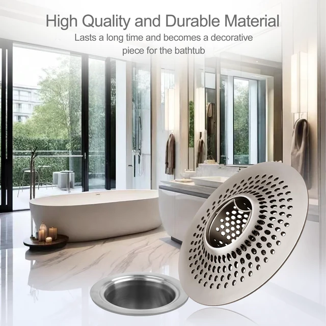 Alt view image 5 of 6 - Shower Drain Hair Catcher/Bathroom Drain Cover/Bathtub Drain Strainer/Shower Stall Drain Protector(Brushed Nickel)