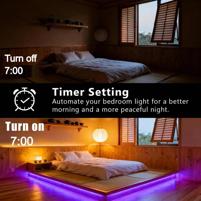 Alt view image 5 of 7 - Smart RGB Led Strip Lights, 150ft Led Lights for Bedroom with App Control, Multicolor Changing Led Light Strips Apply for Home Decor, Living Room, Kitchen, Home Party Decoration