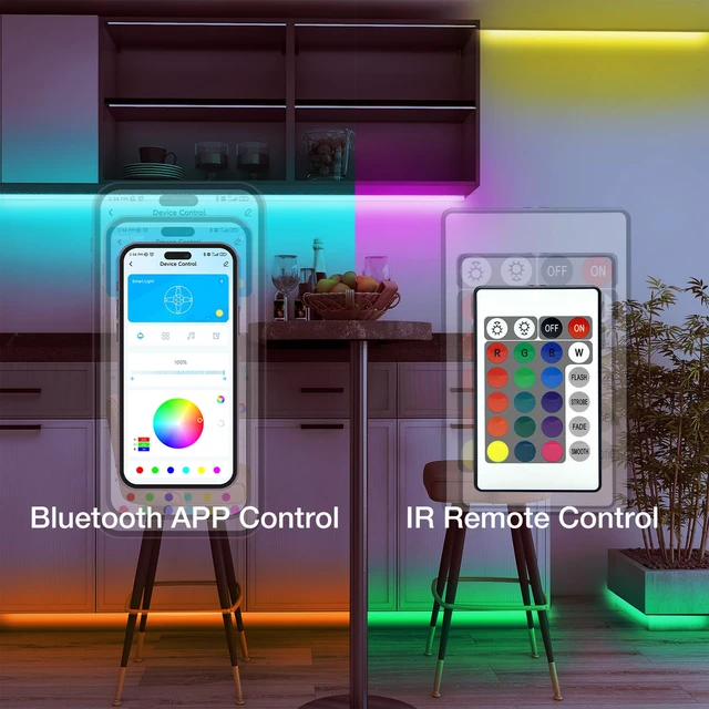 Alt view image 3 of 7 - Smart RGB Led Strip Lights, 150ft Led Lights for Bedroom with App Control, Multicolor Changing Led Light Strips Apply for Home Decor, Living Room, Kitchen, Home Party Decoration