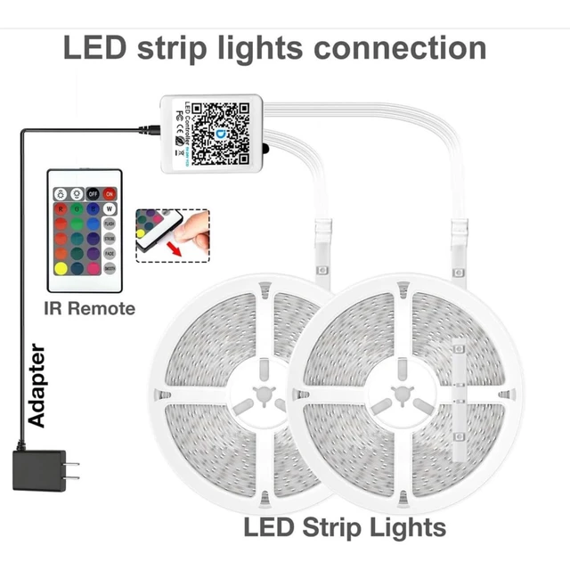 Alt view image 7 of 7 - Smart RGB Led Strip Lights, 150ft Led Lights for Bedroom with App Control, Multicolor Changing Led Light Strips Apply for Home Decor, Living Room, Kitchen, Home Party Decoration