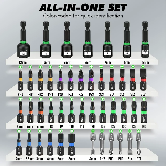Alt view image 2 of 7 - 46 in 1 Magnetic Ratchet Screwdriver Set, Multi-Bit Screwdriver Kit, Nut Driver Set, Detachable Ratchet Handle with Storage Case, Repair Tool Kit for Furniture, Computer, Bicycle