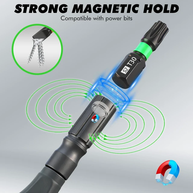 Alt view image 5 of 7 - 46 in 1 Magnetic Ratchet Screwdriver Set, Multi-Bit Screwdriver Kit, Nut Driver Set, Detachable Ratchet Handle with Storage Case, Repair Tool Kit for Furniture, Computer, Bicycle
