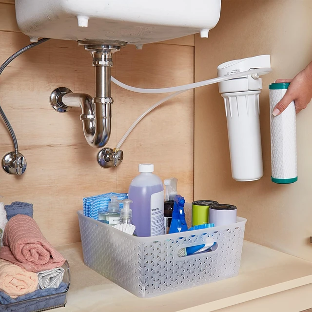 Alt view image 4 of 4 - Single Sta Drinking Water System Replacement Filter, Fits GX1S01R Under Sink Filtration System, Replace Every 6 Months, FXUVC