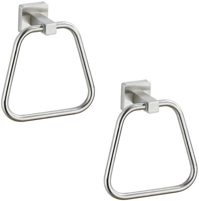 Main image of Brushed Nickel Towel Ring for Bathroom 2 Pack, Kitchen Bath Towel Holder Hangers Wall Mount Heavy Duty Stainless Steel