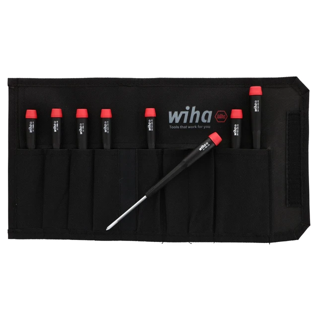 Alt view image 2 of 7 - 26199 Slotted and Phillips Screwdriver Set in Rugged Canvas Pouch, 8 Piece