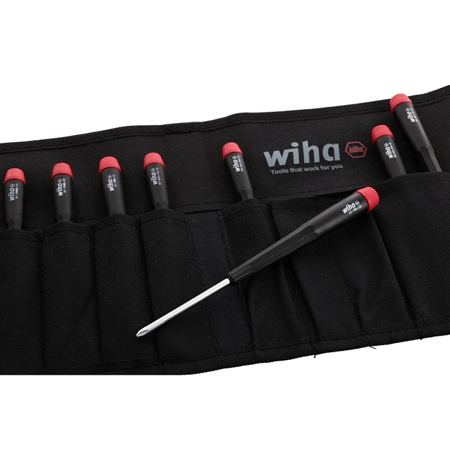 Alt view image 3 of 7 - 26199 Slotted and Phillips Screwdriver Set in Rugged Canvas Pouch, 8 Piece