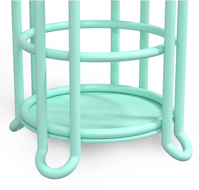 Alt view image 5 of 6 - Toilet Paper Roll Holder Stand Nautical Bathroom Tissue Dispenser with Shelf for Larger Rolls-Mint
