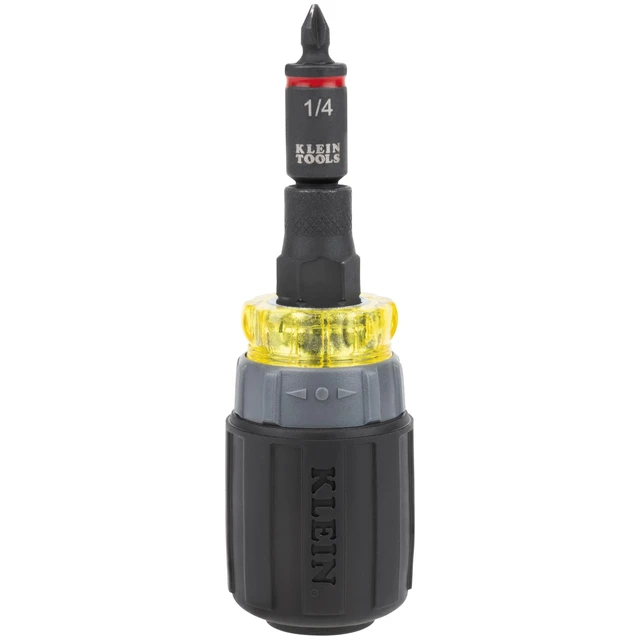 Alt view image 6 of 7 - 32561HDRT KNECT 7-in-1 Ratcheting Screwdriver, Impact Rated, Stubby with Phillips, Slotted Bits, 3 Nut Drivers, Adapter, 7-Piece