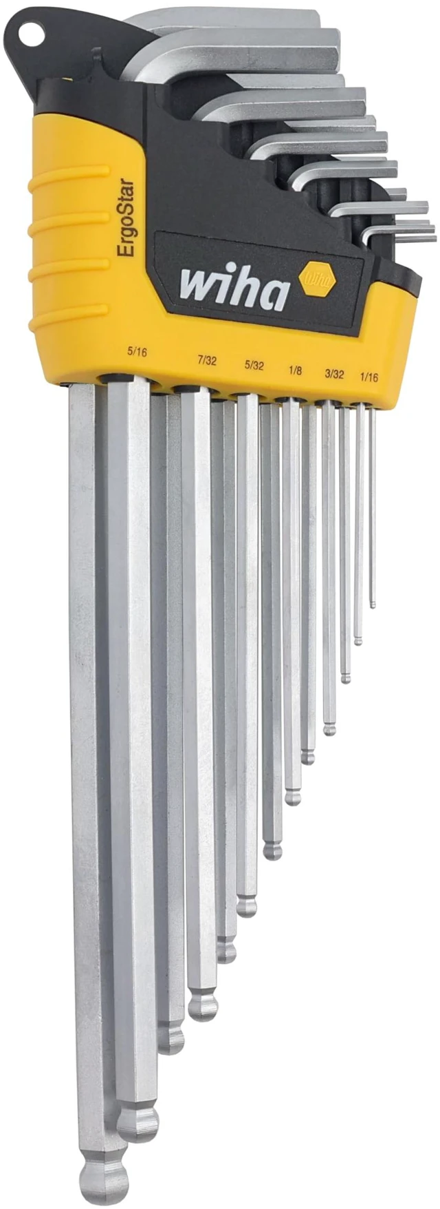 Main image of 66988 ErgoStar Ball End Hex L-Key Set, 13 Piece, Inch Patented Auto-Open Holder, Chrome-V-Moly Steel - Screwdriver Bit Sets