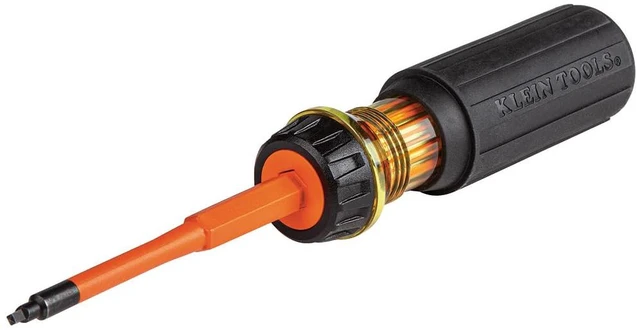 Main image of 32287 Insulated Screwdriver, 2-in-1 Screwdriver Set with Flip Blade, #1 and #2 Square Tips, Double-Ended Blades