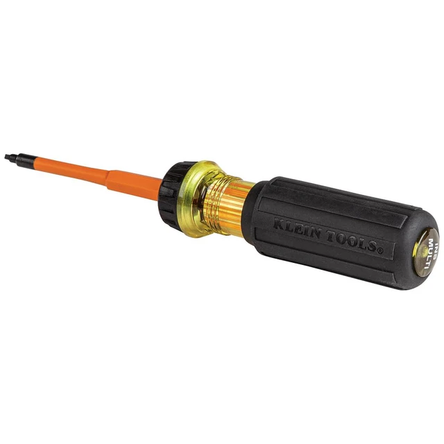Alt view image 6 of 7 - 32287 Insulated Screwdriver, 2-in-1 Screwdriver Set with Flip Blade, #1 and #2 Square Tips, Double-Ended Blades