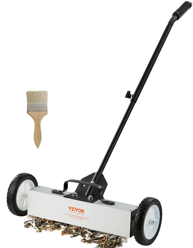 Main image of 45Lbs Rolling Magnetic Sweeper with Wheels, 18-inch Large Magnet Pickup Lawn Sweeper, Push-Type Magnetic Pick Up Sweeper, Magnet with Telescoping Handle, Easy Cleanup of Workshop Yard Garage