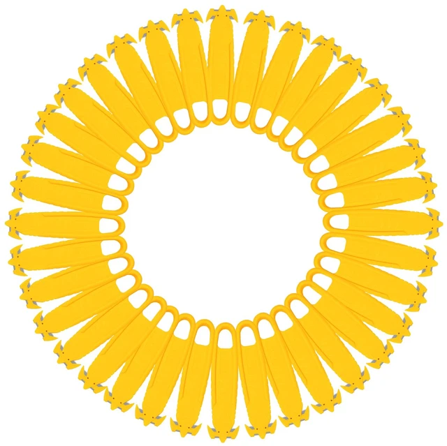 Main image of Safety Box Cutters, 50-pack Utility Safety Knife, Package Opener Tool Safe Box Cutter Knife Bulk with Concealed Double-sided Safety Steel Blade, Yellow