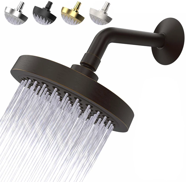 Main image of Shower Head - High Pressure 2.5 GPM - Oil Rubbed Bronze Anti-clog silicone nozzles, removable restrictor, easy-clean fixed replacement