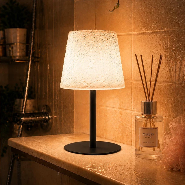 Main image of Spa-Like Shower Lamp IP65 Waterproof Bathroom Lamp, Rechargeable Cordless Mood Light, 3 Color Temps for Relaxing Bathroom & Bathtub Experience 1 Pack (Black)